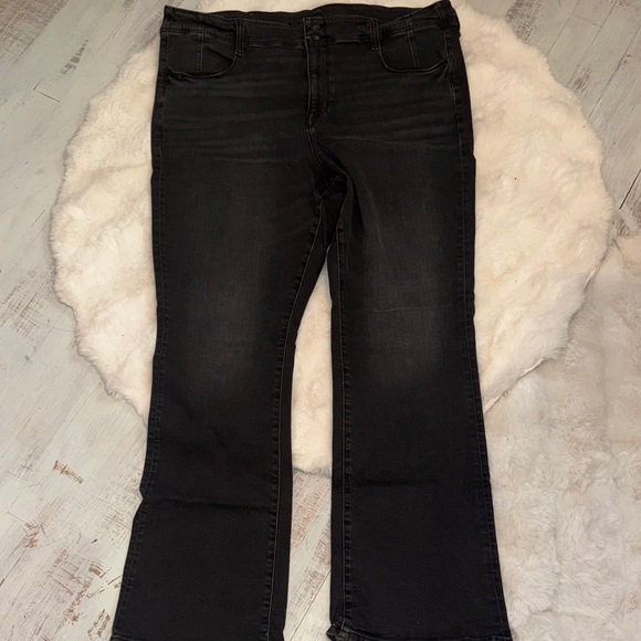 American Eagle Outfitters Women's Black  Charcoal Gray Jeans - Picture 5 of 9